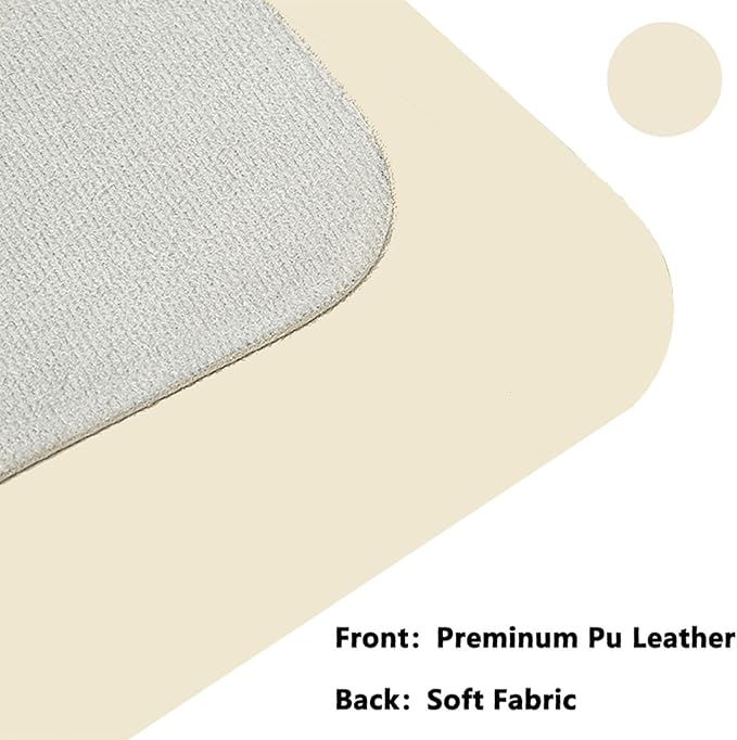 PU Leather Desk Pad Protector Gaming Mouse Pad Non Slip Desk Mat for Keyboard and Mouse Waterproof Desk Writing Pad for Office and Home Desk Accessories(Beige, 23.6 * 11.8)