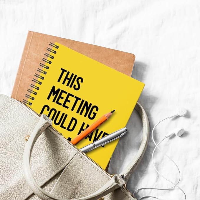 XQLZY This Meeting Could Have Been A Fist Fight Yellow Spiral Notebook, Funny Corporate Humor Notepad, Office Sarcastic Humor Gifts for Men Women Coworker BFF Friend, Coworker Christmas Gifts