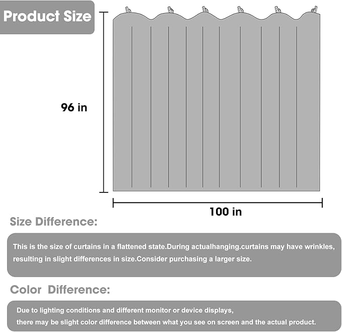 Cbsroro Room Divider Blackout Curtain Track Curtains Wall Dividers Panels Screen for Living Rooms Bedroom Office Privacy Partition Separation, W100 × L96 Inch,1 Panel, Black