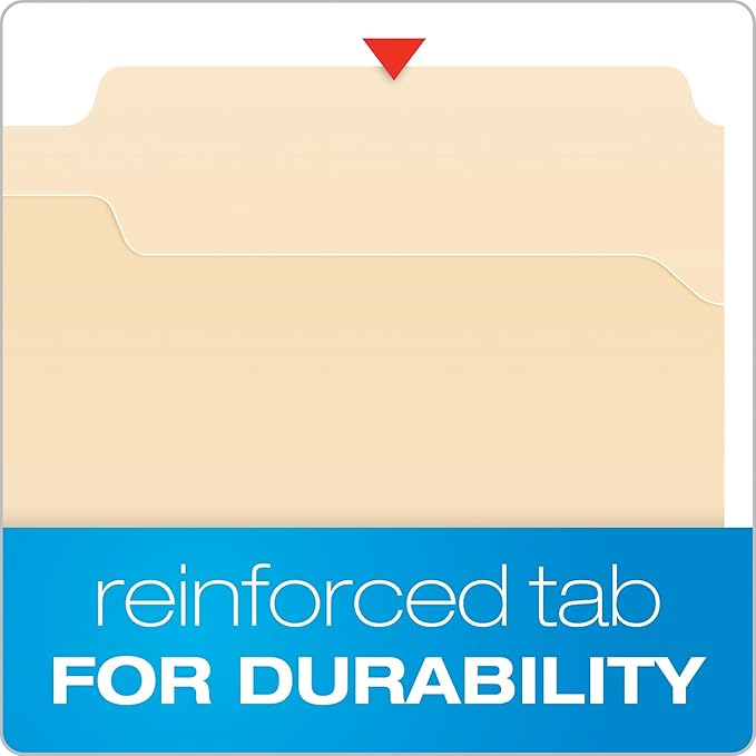 Pendaflex Manila Fastener Folders, Legal Size, 2 Fasteners, 1/3 Cut, 50/BX (FM313EE)