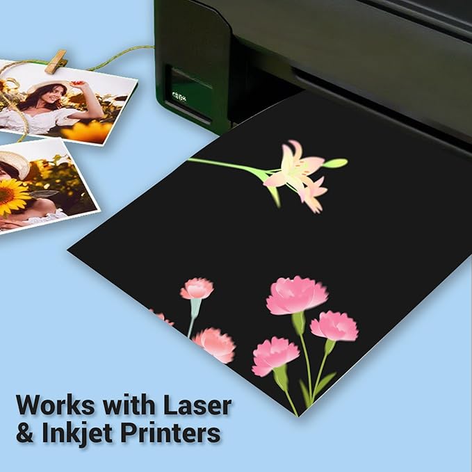 Cardstock Paper, Black Cardstock 8.5x11, 80 Sheets Card Stock, 200GSM Thick Printer Paper 8.5x11, Black Blank Card Stock Paper for Greeting Cards, DIY Cards, Wedding Invitation, Postcards