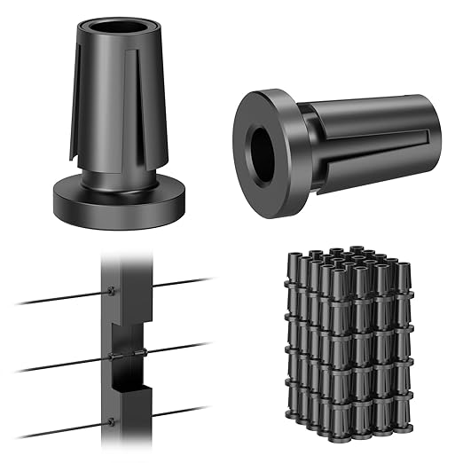 BLIKA Upgraded 100 Pack Stainless Steel Black Protector Sleeves for 1/8" 5/32" or 3/16" Deck Cable Railing, for Metal Posts, T316 Marine Grade, Cable Railing Protector Sleeves, Cable Railing Post Kits