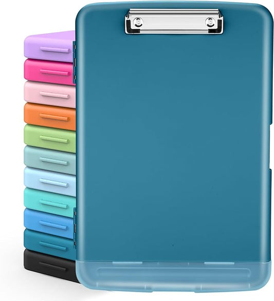 Sooez Clipboards with Storage, High Capacity Clip Boards 8.5x11 with Storage, Heavy Duty Nursing Clipboard Folder, Plastic Clipboard with Pen Holder for Women Teachers Work, School & Office Supplies
