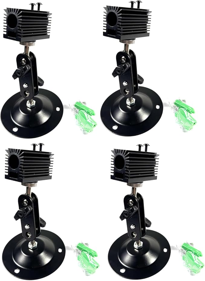 Laser Positioning Bracket 12mm, 360-Degree Adjustable, Black Alumina, 4-Pack
