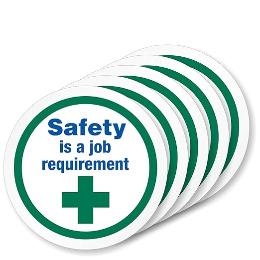 SmartSign Safety is a Job Requirement Pack of 5 Hard Hat Labels | Retro-Reflective, 2" Circle