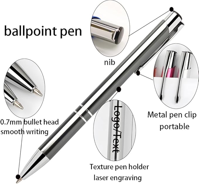 Yucold Customized ballpoint pens in bulk, personalized ballpoint pens with free engraving, for use in companies, enterprises, graduation anniversaries (Green,130)