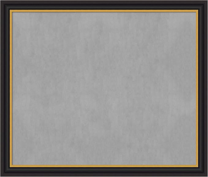 Amanti Art Black Framed Magnetic Board 46x54 Oversize Vision Board for use with Magnets, 100% Metal Sheet to Display Items as Office Decor or for Home Organization in mudroom, Kitchen or Kids Room