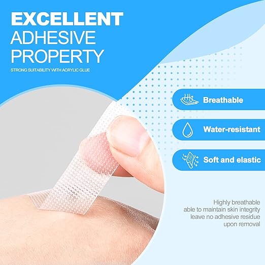 OK TAPE OKPore Transparent Medical Tape (Pack of 4) - First Aid Surgical Tape Hypoallergenic and Breathable for Wound Dressing Care, Latex Free, 3in x 10yds