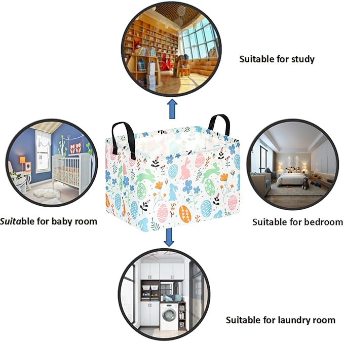 FUULOXE Storage Bin for Shelves Rectangle Closet Baskets Foldable Box with Handles Storage Bins, Storage Boxes for Home Office Car Dormroom