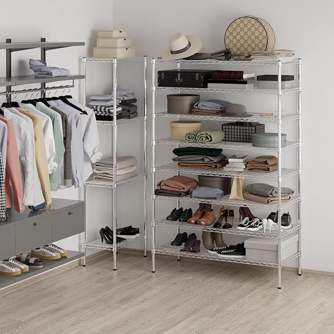 Regal Altair 21" Deep x 48" Wide x 74" Height Wire Shelving Kit | 8-Tier | NSF Commercial Storage Rack Unit