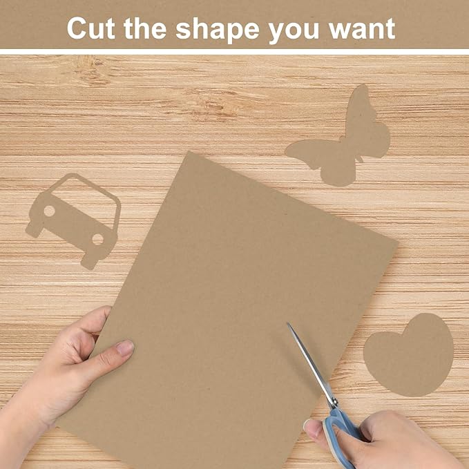 OcePor 200 Sheets Brown Cardstock Paper, Colored Printer Paper 8.5 x 11, Card Stock Thick Construction for Craft,Scrapbook，Office Printing, Invitations, Certificates，92 lb/250gsm