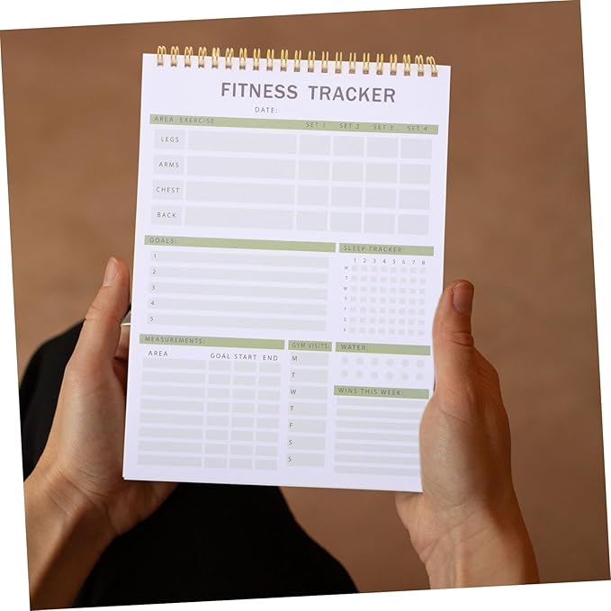 GALPADA Fitness Journal Notebook for Men and Women Workout Planner Detailed Tracking Calendar and Diet Tracker for Gym Training and Weight Loss Goals