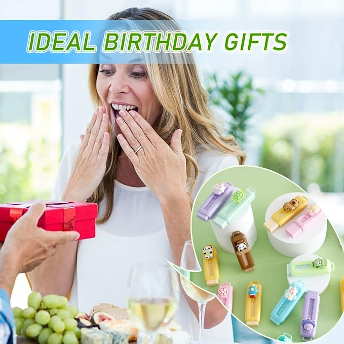 24 Pcs Cute Retractable Eraser for Pencils | Kawaii School Supplies Erasers| Back to Schools Essentials|Cute Erasers Supplies| Perfect Back to School Gifts |Valentines Day Classroom Exchange Gift