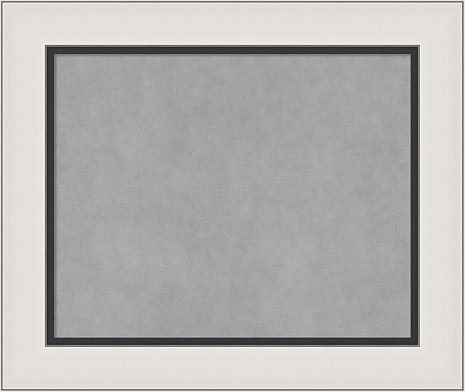 Amanti Art Silver Framed Magnetic Board 22x26 Small Vision Board for use with Magnets, 100% Metal Sheet to Display Items as Office Decor or for Home Organization in mudroom, Kitchen or Kids Room