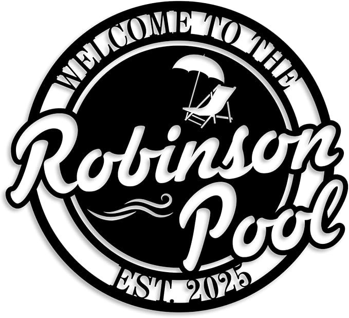 Swimming Pool Metal Sign, Personalized Pool Sign, Pool Metal Sign, Poolside Paradise Sign, Pool Signs and Decor Outdoor, Custom Pool Sign