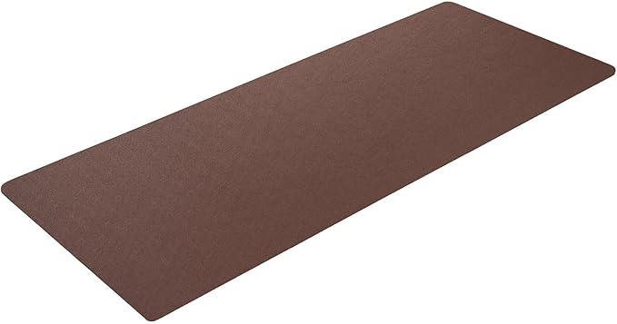 DACASSO Leatherette Keyboard/Mouse Desk Mat- Luxury Leatherette Desk Blotter for Writing - Executive Desk Surface Protector - (Brown, 30" x 12.5")