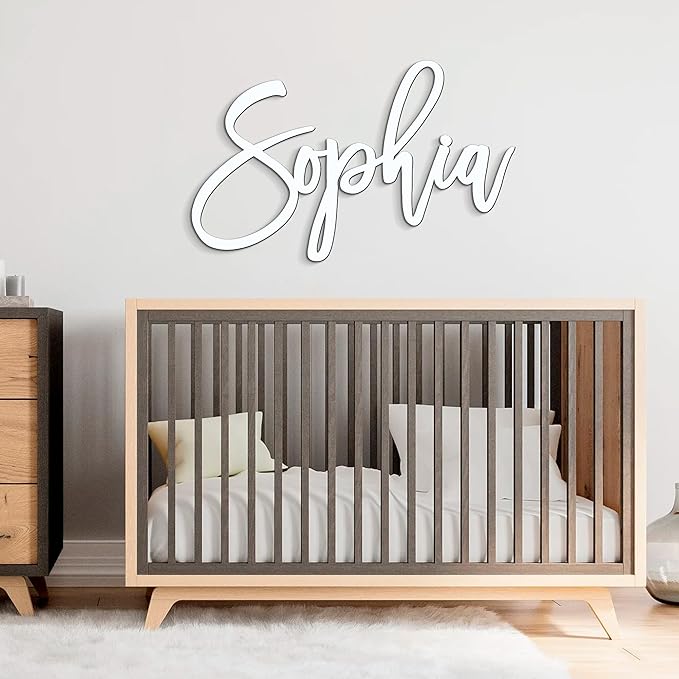 Personalized Wooden Name Sign for Nursery Wall Letters Custom Baby Name Sign for Wall Room Decor