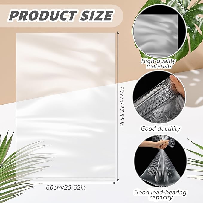 YooNotee 200 Pcs Shredder Bags Large Gallon Size Paper Shredder Bags for Home Office Paper Trash Shredded Materials(23.62 x 27.56 Inches)