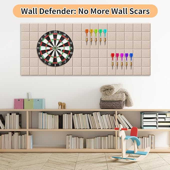 Smarpau Cork Board 48"X36", 12 Pack Nine-Grid Felt Bulletin Boards, Small Pin Board with Removable Adhesive Tabs Pushpins, Cork Wall Tiles for Office Home Classroom Decor Black