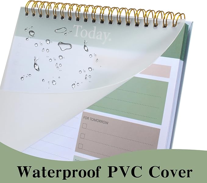 To Do List Notepad - Daily Planner Notepad Undated 52 Sheets Tear Off, 6.5" x 9.8" Checklist Productivity Organizer with Hourly Schedule for Tasks (Dark green)