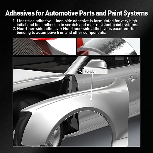 Automotive Acrylic Plus Attachment Tape 0.55" x 18Ft Made of 3M Pack of 2 Double Sided Tape PT1100 Heavy Duty for Moldings Claddings Panels Pads and Other Car Automotive Applications