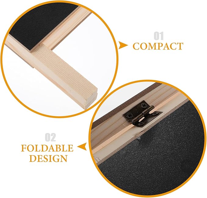 ADOCARN Double-Sided Standing Blackboard Small Chalkboard Message Board for Desk Home Office Commercial Use Reusable Desktop Display Sign