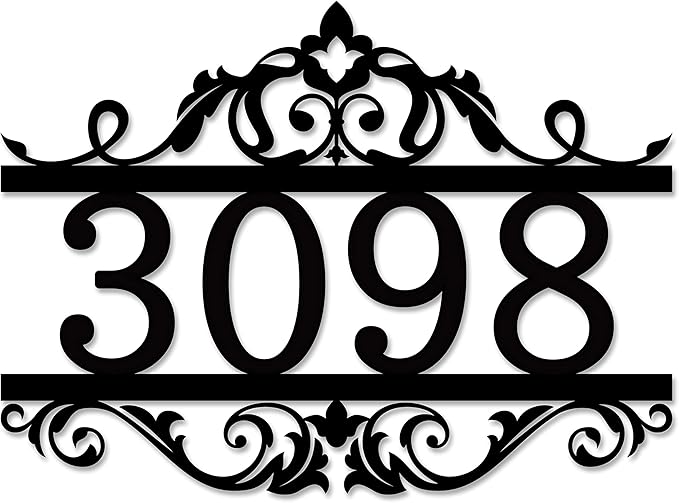 Custom Metal House Numbers for Outside | Personalized Address Numbers for House | House Numbers Sign | Black, White, Silver or Gold Outside Wall Decor