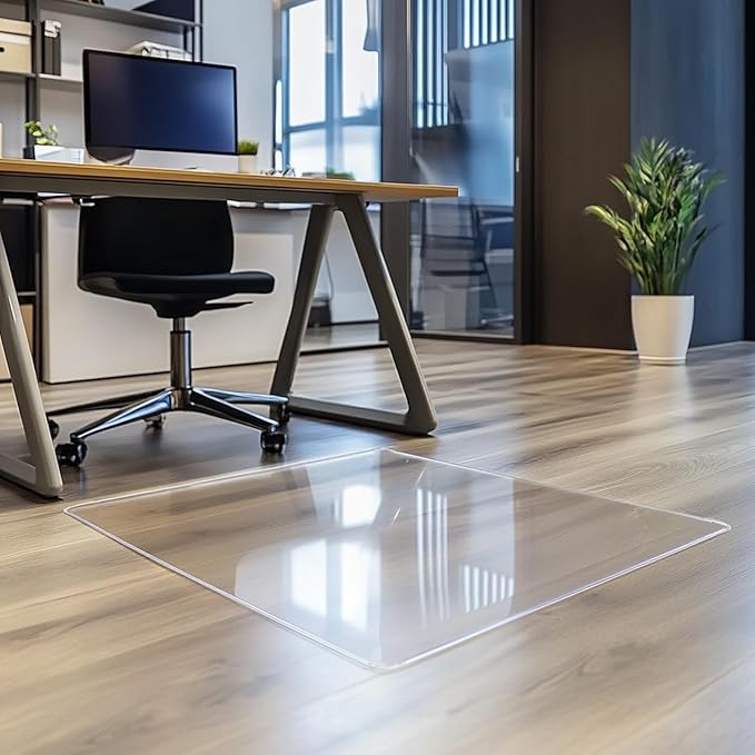 Chair Mat for Hardwood Floor, 1/5" Thick 48x36 inches Floor Mat Protector for Office Chair, Clear Thicken Pattern Rectangle Floors Protector