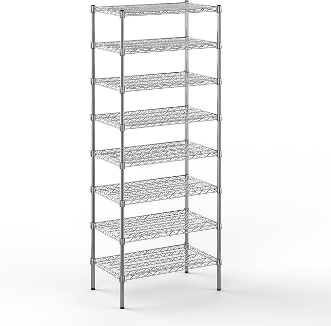 Regal Altair 18" Deep x 30" Wide x 74" Height Wire Shelving Kit | 8-Tier | NSF Commercial Storage Rack Unit