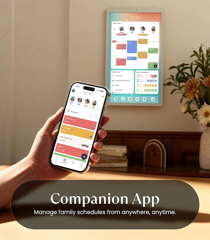 Cozyla Mate Calendar+ 2: 24" Digital Calendar Wall Touch Screen Chore Chart Customizable Dashboard Smart Electronic Display for Family Schedules Meal Plan All App Support Wall Mount Planner for 2026