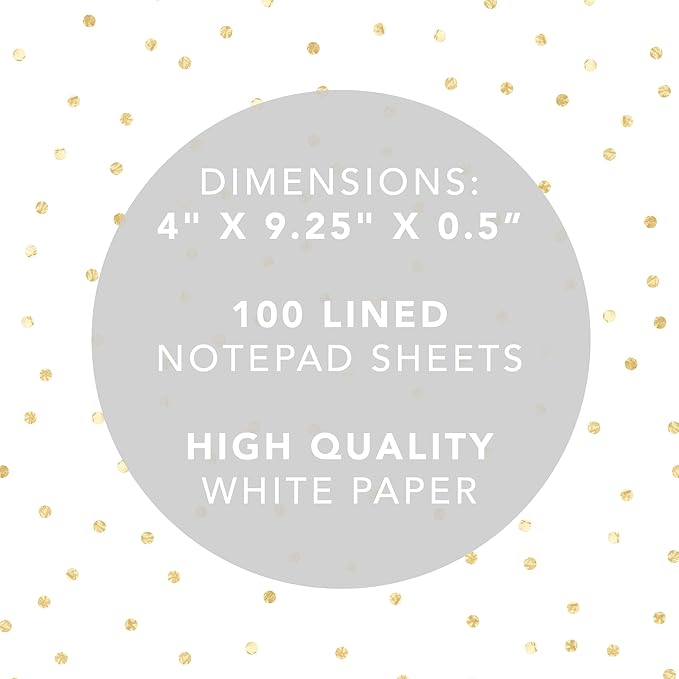 Graphique Magnetic Notepad, Brush Strokes – 100 Sheets, 4” x 9.25” x .5” – Front Says, “Lists”, Sticks to Any Magnetic Surface, Perfect for Shopping and Grocery Lists, Makes a Great Gift
