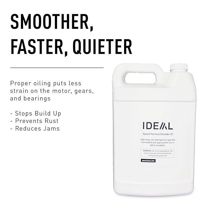 IDEAL Special High-Cling Lubricating Oil for ideal Shredders, Great for Any Automatic Oiler, Non-Toxic, Non-Detergent, Extend Life of Your Shredder (4 Bottles, 1 Gallon Each)