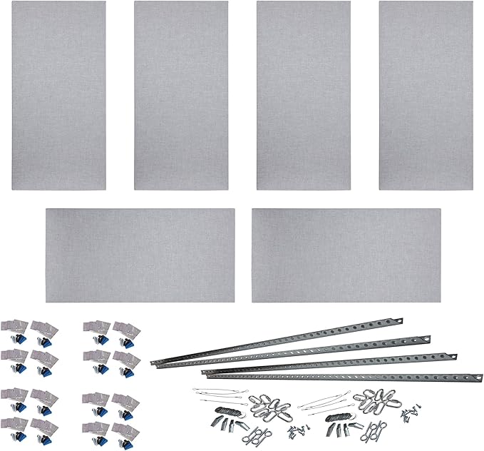ATS Acoustics Home Office Residential Acoustic Treatment Room Kit Sound Absorbing Acoustic Panel 6 Pack for 50-100 Sq Ft (Blue Smoke)