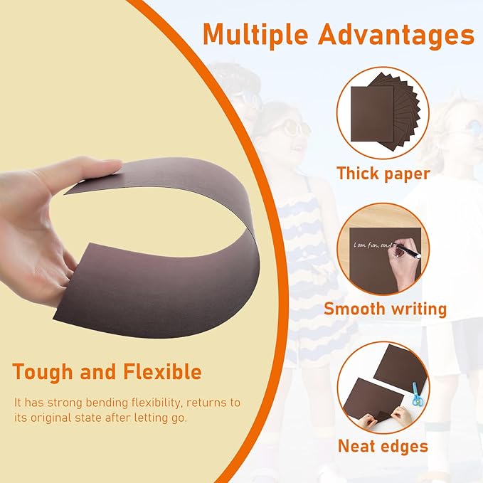 Guakicae 32 Sheets Coffee Cardstock 8.5 x 11 Printer Paper, 80lb Premium Dark Brown Paper Card Stock for DIY Card Making, Greeting Cards, Wedding Invitations, Scrapbooking