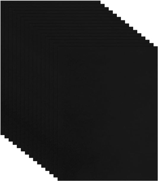 Guakicae 40 Sheets Black Cardstock 8.5 x 11 Printer Paper, 75lb Heavyweight Black Construction Paper Card Stock for Invitatins, Crafting, Memus, DIY Making Cards, School Scrapbooking