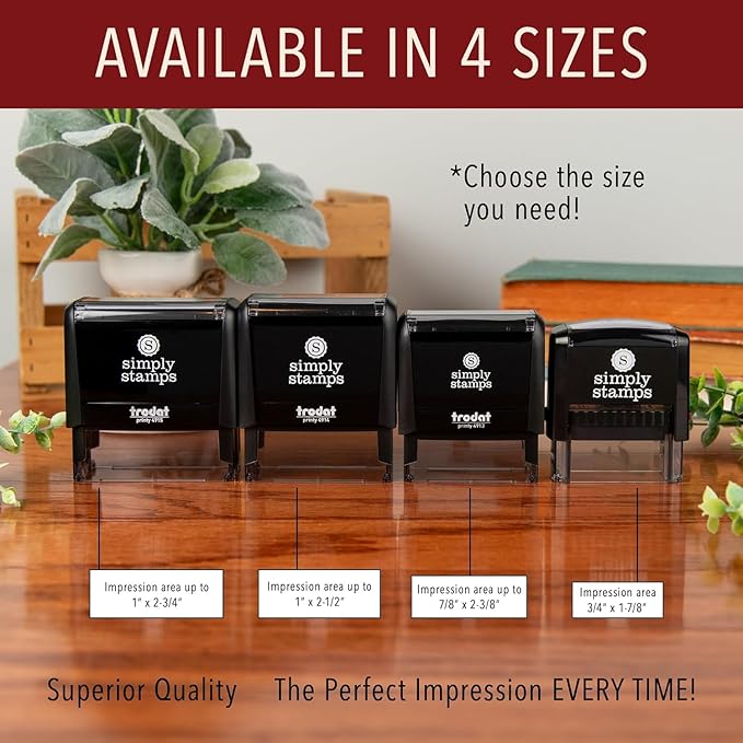 Self Inking Modern Address Stamps | Custom Return Address Stamper (with Love from, Large)