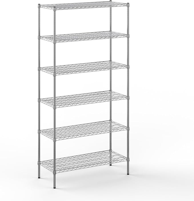 Regal Altair 18" Deep x 42" Wide x 86" Height Wire Shelving Kit | 6-Tier | NSF Commercial Storage Rack Unit