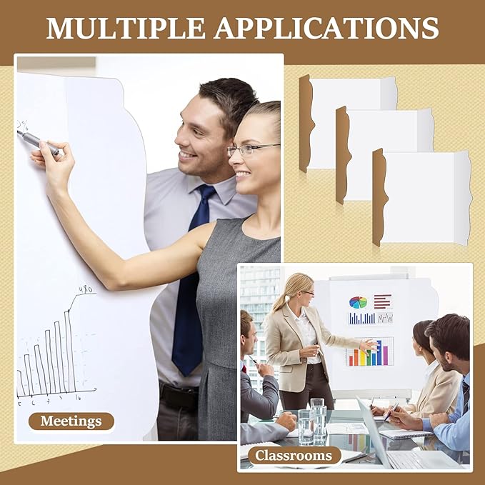 Geyee 20 Pcs 36 x 48 Inch Trifold Poster Board - Large White Corrugated Tri Fold Project Boards Foldable Paperboard for Science School Fair Business Exhibition Event Displays