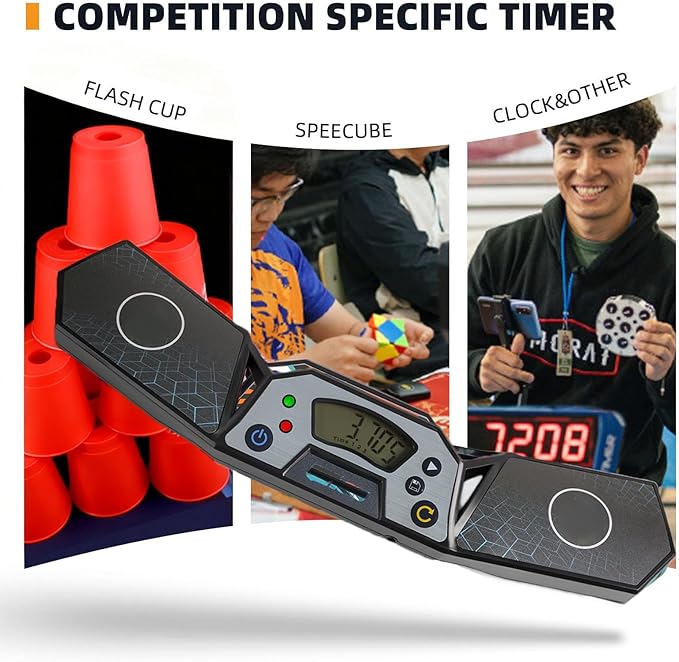 Professional Speed Cube Timer,Touch Control Timer with Display,Cube Race Stack Competition a Great Gift for Boys and Girls