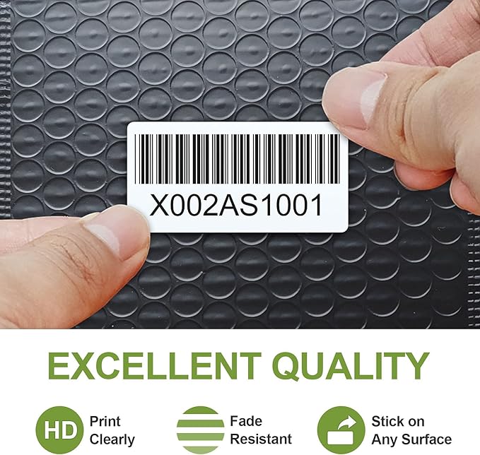Compatible 2" x 1" Direct Thermal Labels Replacement for Barcodes Postage Address Shipping Compatible with Rollo & Zebra Desktop Printers Adhesive & Perforated (24 Rolls, 1300 Labels/Roll)
