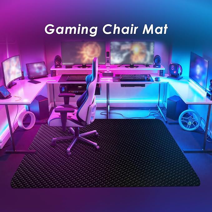 Vicwe Gaming Chair Mat for Hard Floor,36" x 55" Computer Chair Mat for Tile Floor,Anti-Slip Hard Floor Protector Rolling Chair for Office Home