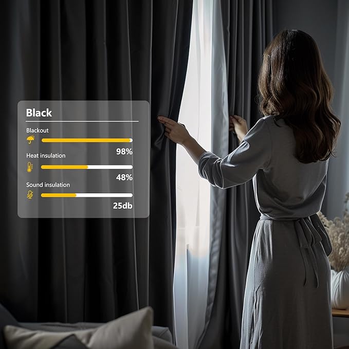Cbsroro Room Divider Blackout Curtain Track Curtains Wall Dividers Panels Screen for Living Rooms Bedroom Office Privacy Partition Separation, W180 × L84 Inch,1 Panel, Black