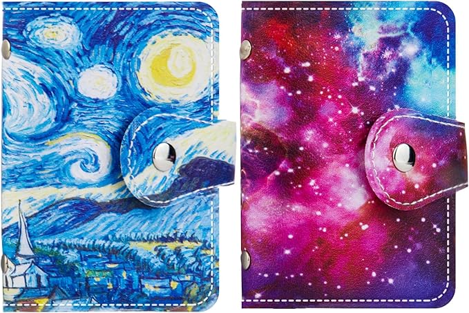 PRIVILLA 2 Pcs Credit Card Holder and business card holder，Sd Card Holder Each Has 26 Card Organizers, 2024 New Credit Card Holders book for Men and Women.
