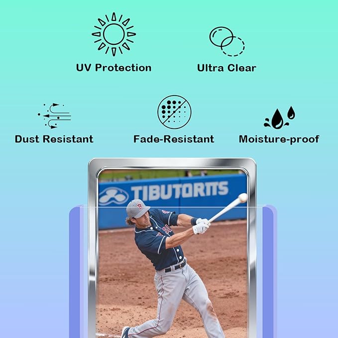 360pt 3"x4" Hard Card Sleeves - 25Pcs Hard Plastic Top Loaders Card Sleeves for Trading Cards, Top Loader Card Holder Fit for Thick Baseball, Basketball, Hockey, Football, Games and Memorbilia Cards