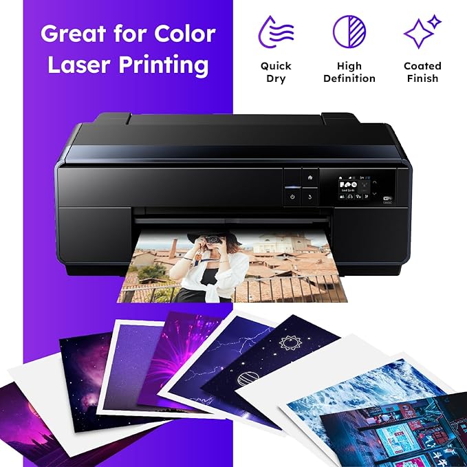 Dull 80lb Text Digital Low Gloss Paper, Double Sided C2S, Coated, Perfect for Color Laser Printing, Design Proposals, Flyers, Brochures | Matte Finish | 8.5" x 14" | 100 Sheets