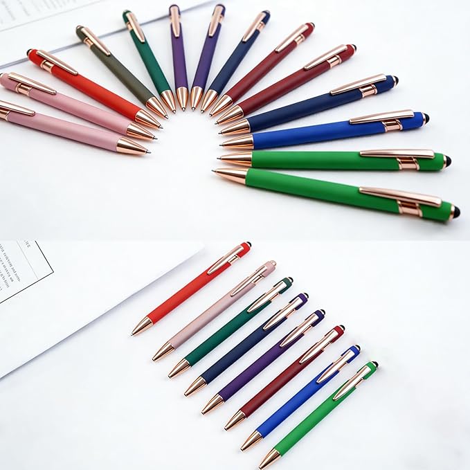 CRME 10pcs Funny Quotes Blue Ballpoint Pens Set 1mm Black Ink Pens for Writing Give Up Anxiety Motivate Oneself Unique and Unusual Gifts for Classmate,Brother,Friend Back-to-School Essentials