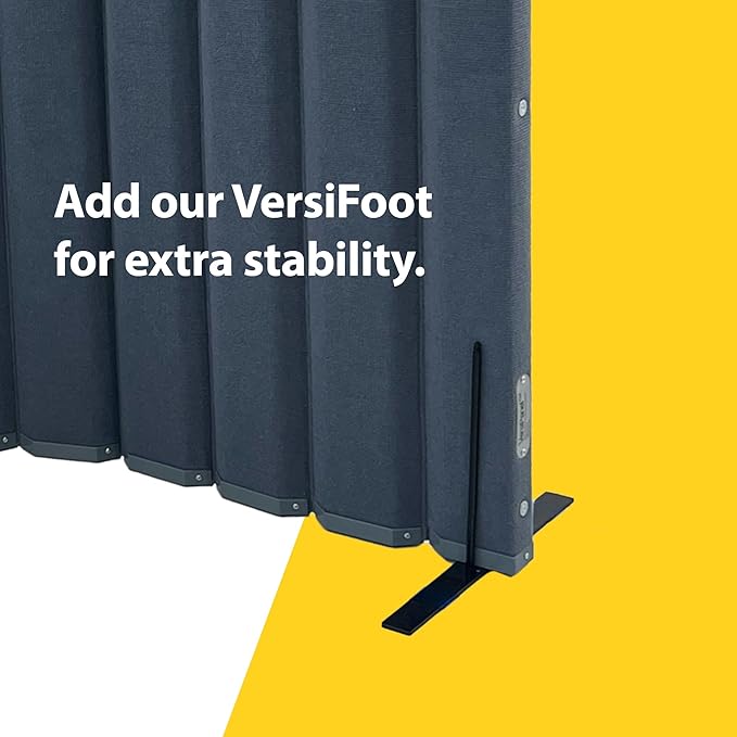 Versare VersiPanel Acoustical Partition Wall - Sound Panel Classroom Office Room Divider, Flexible Arrangement, Easy Roll-up Storage (Blue, 8' Wide x 30" Tall)