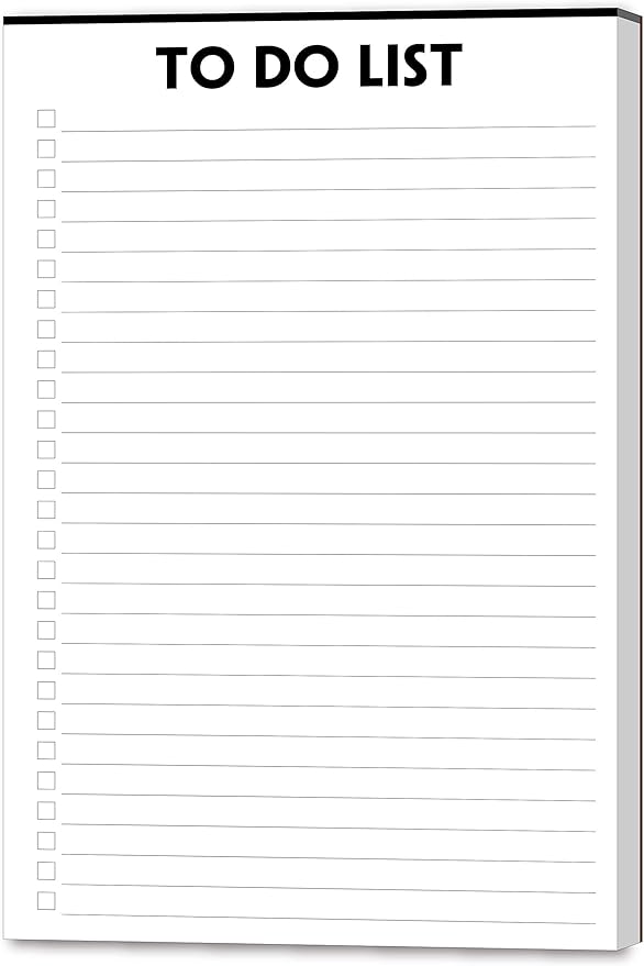 Nokingo To Do List Notepad - 5.5"x8.2", 50 Sheets, To Do Notebook with Check List Organizing, Tear Off, Simple Script, College Ruled To Do Planner for Daily Task