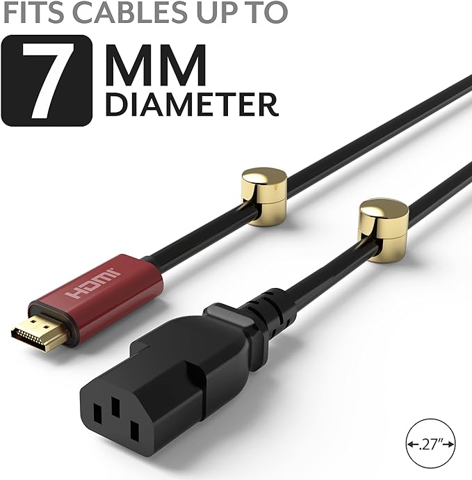 ICONIT Cable Anchors for Desk Organization Gold | Premium Aluminum Cord Organizers | Charger + Cable Management Clips for Home & Office | Stylish, Sturdy, & Functional | (3 Pack)