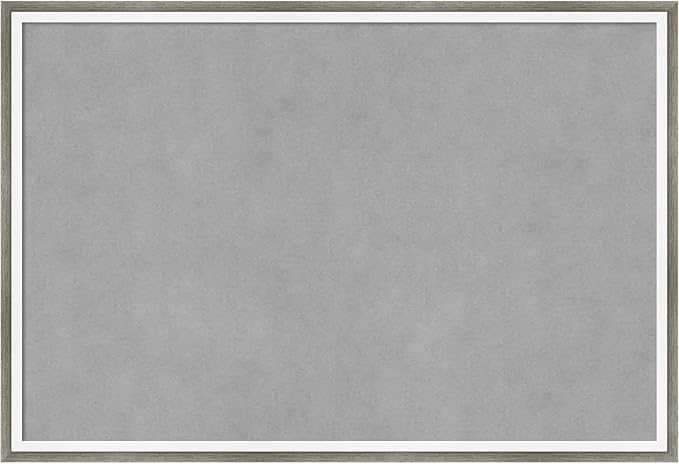 Amanti Art Silver Framed Magnetic Board 17x25 Medium Vision Board for use with Magnets, 100% Metal Sheet to Display Items as Office Decor or for Home Organization in mudroom, Kitchen or Kids Room